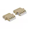 Kuitusovitin DELOCK LC-naaras LC-naaras, beige, 2 kpl:n pakkaus