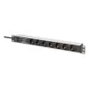 Digitus DN-95441 PDU pistorasia 7 AC-lähtöä 1U musta hopea
