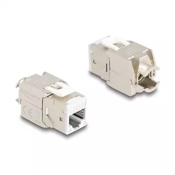 DeLOCK 88119 Keystone-moduuli litteä valkoinen RJ-45 10 kpl