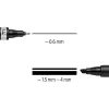 Pysyvä merkkiaine Staedtler Lumocolor permanent duo 348 B musta 1 kpl