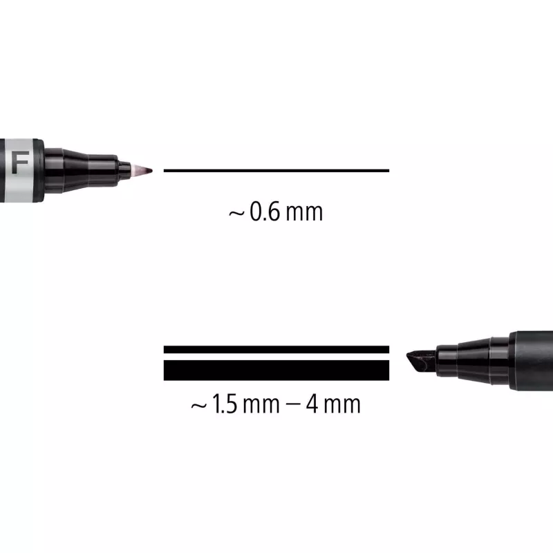 Pysyvä merkkiaine Staedtler Lumocolor permanent duo 348 B musta 1 kpl
