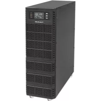 Qoltec 52284 UPS keskeytymätön virransyöttö | 10kVA | 10000W | tehokerroin 1,0 | LCD | EPO | USB | Online