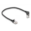 Verkkokaapeli DeLOCK RJ45 Cat.6A 0,25 m, musta