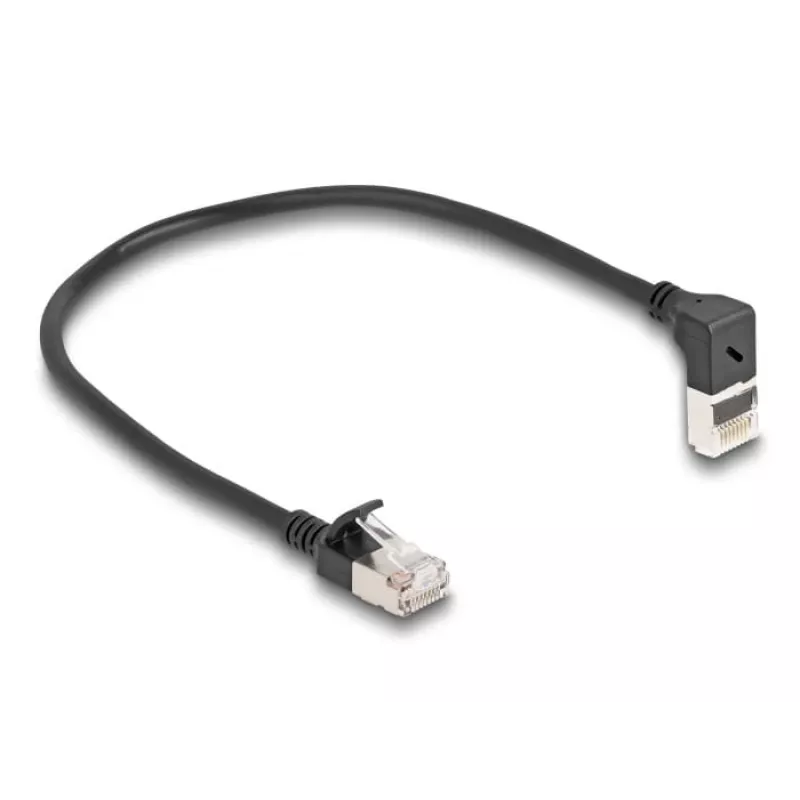 Verkkokaapeli DeLOCK RJ45 Cat.6A 0,25 m, musta