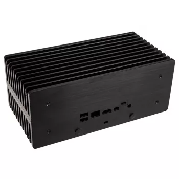 Akasa Turing ABX UCFF tuuletinon kotelo AMD Mini-PC:lle (Gigabyte BRIX 4000U), alumiini, musta