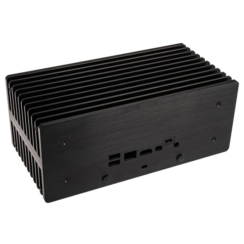 Akasa Turing ABX UCFF Tuuletinton kotelo AMD Mini PC:lle (Gigabyte BRIX 4000U), alumiini, musta