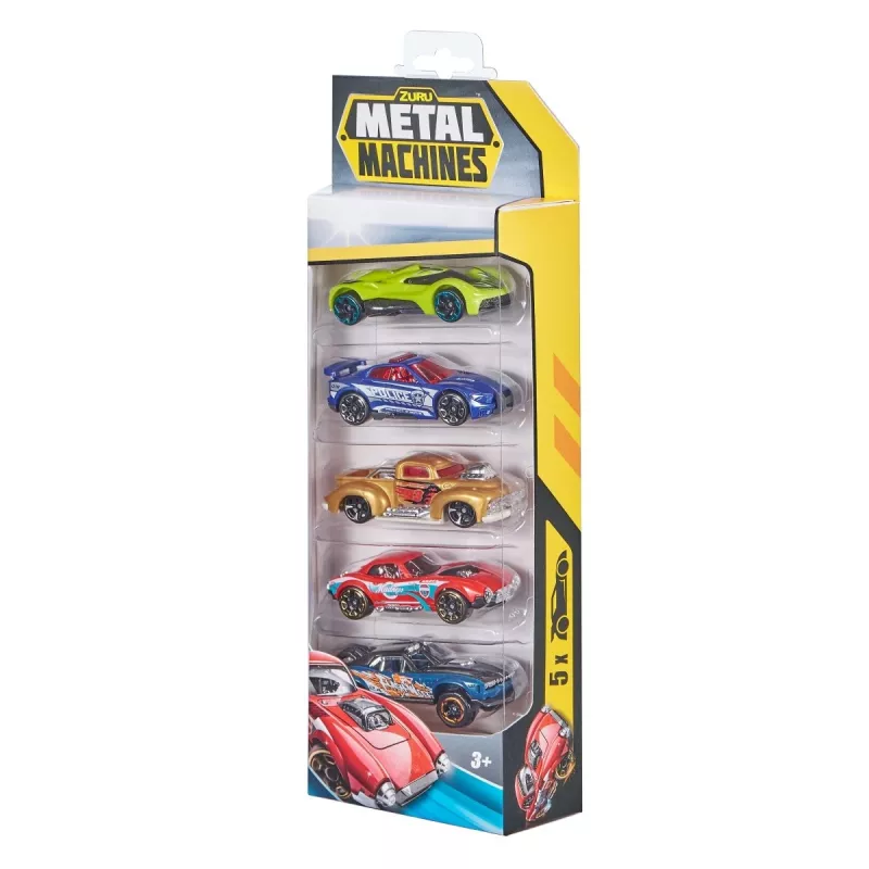 Zuru Metal Machines pienoisautot (5 kpl) 1:64, sarja 2, sekalaisia malleja