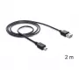 USB-kaapeli DeLOCK 85554 USB 2.0 2 m USB A Mini-USB B musta