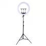 LED-rengasvalo 45 cm jalustalla jopa 2,1 m