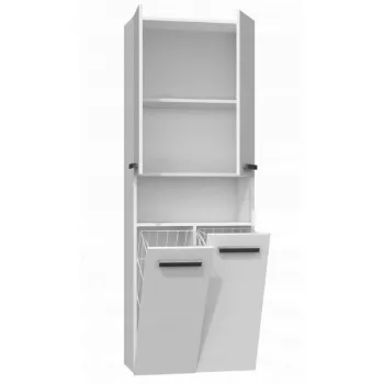 Kylpyhuoneen säilytyskaappi top e shop NEL 2K DK BPOŁ — vapaasti seisova, 3 hyllytasoa, 600×300×1740 mm, valkoinen