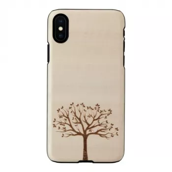 Älypuhelinkotelo Man and Wood iPhone X/XS, omenapuuta, musta