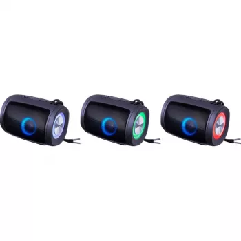 Kannettava Bluetooth-kaiutin DEFENDER Ejoy S200 TWS 2.0, 5 W, Bluetooth 5.3, LED, 10 h akunkesto, sisäänrakennettu mikrofoni