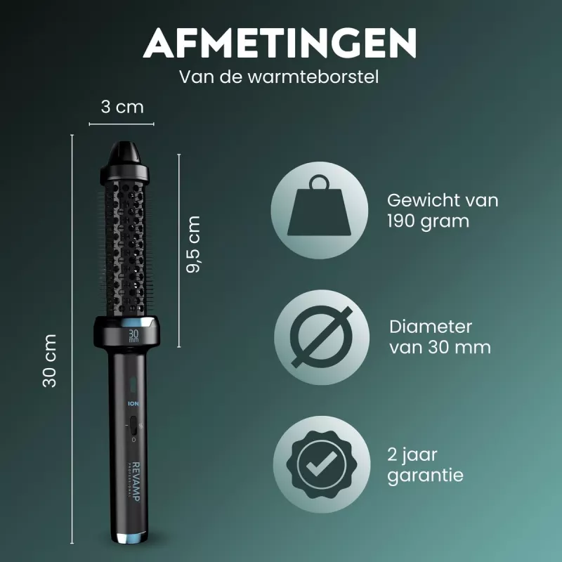 Revamp BR-1300A-EU Hot Brush Ceramic Ionic 30mm – lämmitettävä muotoiluharja hiuksille