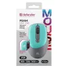 Defender Feam MM-296 52294 langaton hiiri, hiljainen napsautus, optinen, 1600 DPI, USB, minttu