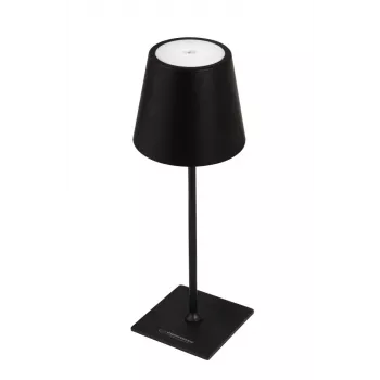 Pöytä-LED-työpöytävalaisin ESPERANZA ELD119K musta — 3W, 4000K, 200 lm, USB-C, 2400 mAh akku, 400 mm korkeus