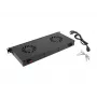 Tuuletinpaneeli LANBERG AK-1502-B, 1U rack, 2 tuuletinta, 230V, 38W, 483×44.5×192 mm, musta
