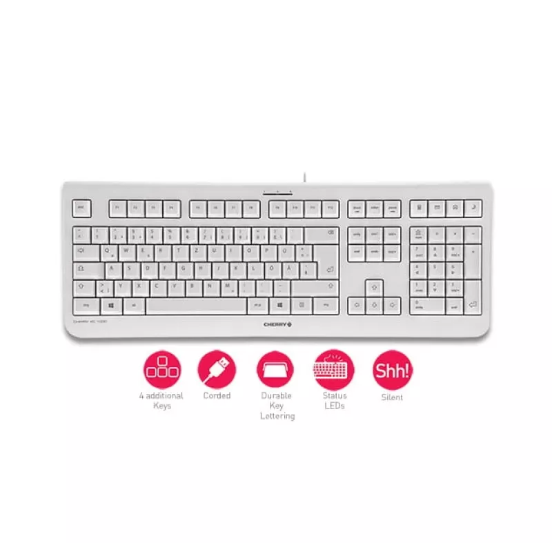 CHERRY KC 1000 näppäimistö kotiin USB sveitsiläinen asettelu harmaa