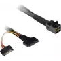 SFF-kaapeli Inter-Tech SFF-8643 SFF-8639 musta kompakti muotoilu