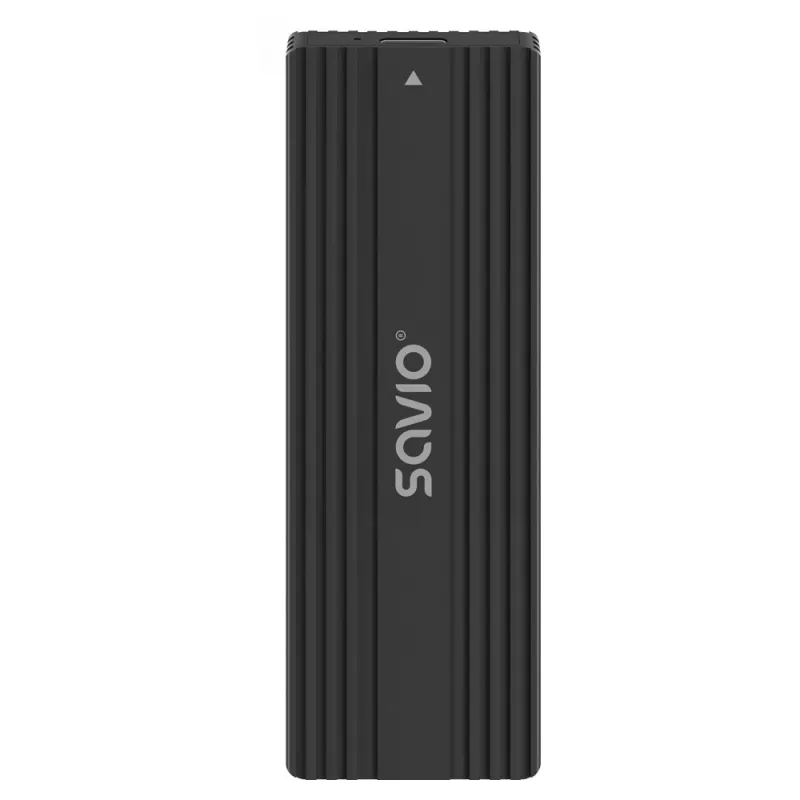 SSD-kotelo SAVIO AK-84 musta M.2-asemille, USB 10 Gbit/s (Type-A / Type-C), alumiini + ABS