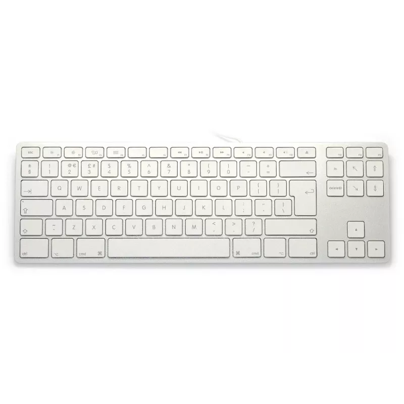 Alumiininäppäimistö Mac Tenkeyless hopea