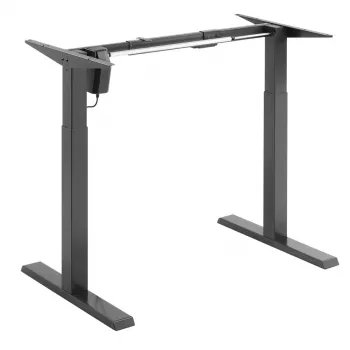 Ergo Office korkeussäädettävä sähkötyöpöytä, harmaa, max. korkeus 123 cm, 80 kg - ilman pöytälevyä, seisoma- ja istumatyöhön, ER-433
