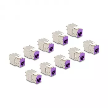 DeLOCK Keystone-moduuli 88121 litteä violetti RJ-45 10 kpl