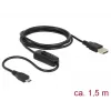 USB-kaapeli DeLOCK 84803 USB 2.0 1,5 m USB A Micro-USB B musta