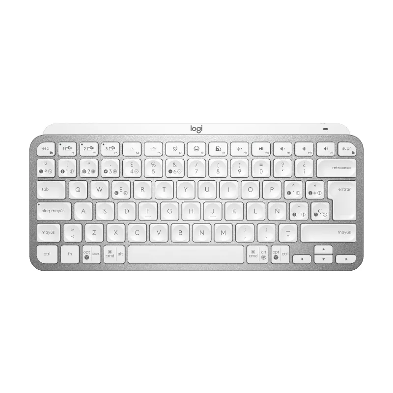 Mxkeys Mini langaton valaistu näppäimistö vaaleanharmaa - Esp - Mediter