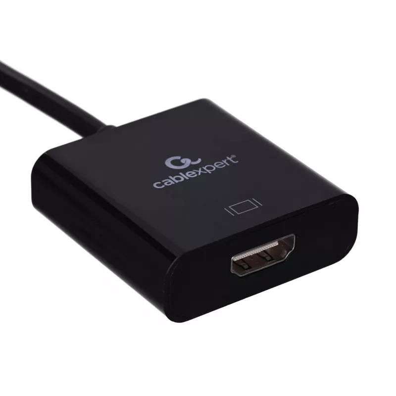 USB Type-C - HDMI -sovitin Gembird A-CM-HDMIF-03, USB 2.0/3.2 Gen2, 3840×2160@30Hz, musta