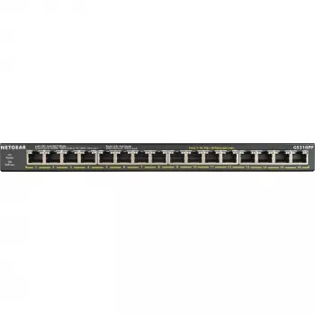 NETGEAR GS316P hallitsematon Gigabit Ethernet (10/100/1000) Power over Ethernet (PoE) musta