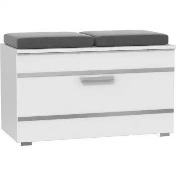 Suljettu kenkätelineen päällinen e shop OPAL SZAFKA BIEL — valkoinen, lastulevy, B850×H450 mm, 16 mm kehys