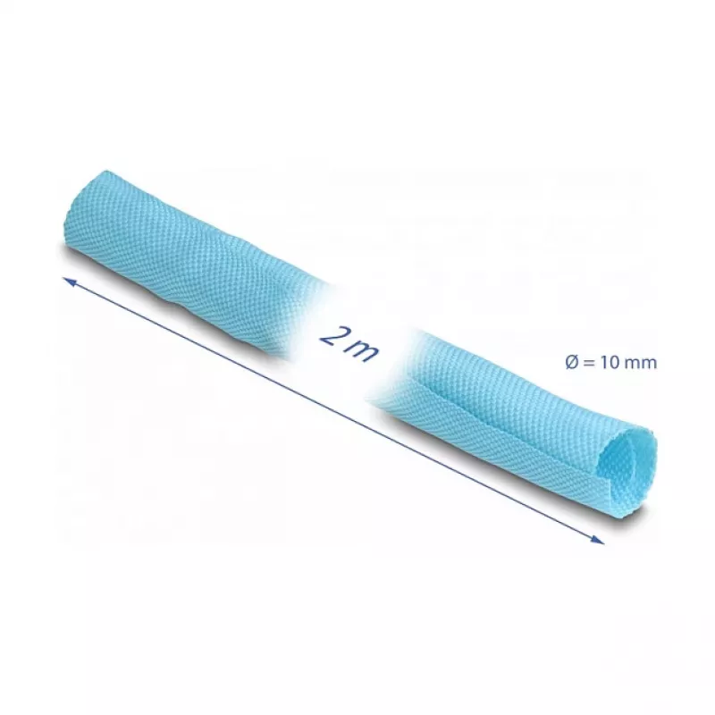 DeLOCK punottu sukka itsesulkeutuva lämmönkestävä 2 m x 10 mm sininen