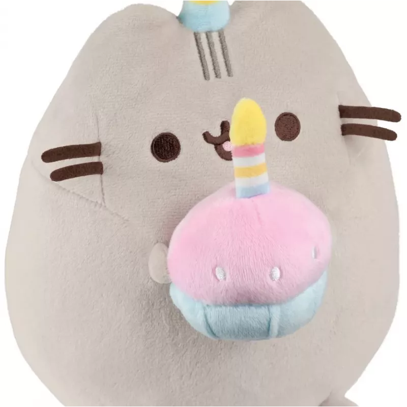 Pehmolelu Pusheen Pusheenilta — 24 cm syntymäpäivähattu kakun kanssa pehmolelu