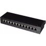 Logilink patch-paneeli työpöytä/seinä Cat.6A STP 12 porttia, musta (NP0019B)