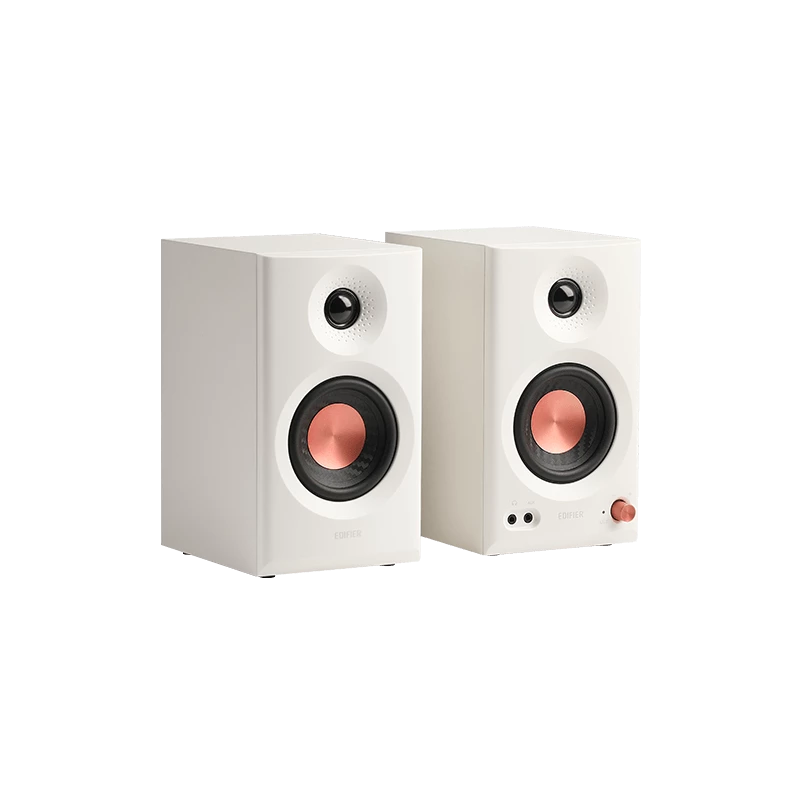 Edifier MR3 2.0 aktiiviset studiomonitorikaiuttimet, 18 W, Bluetooth 5.4, 85 dB, valkoiset