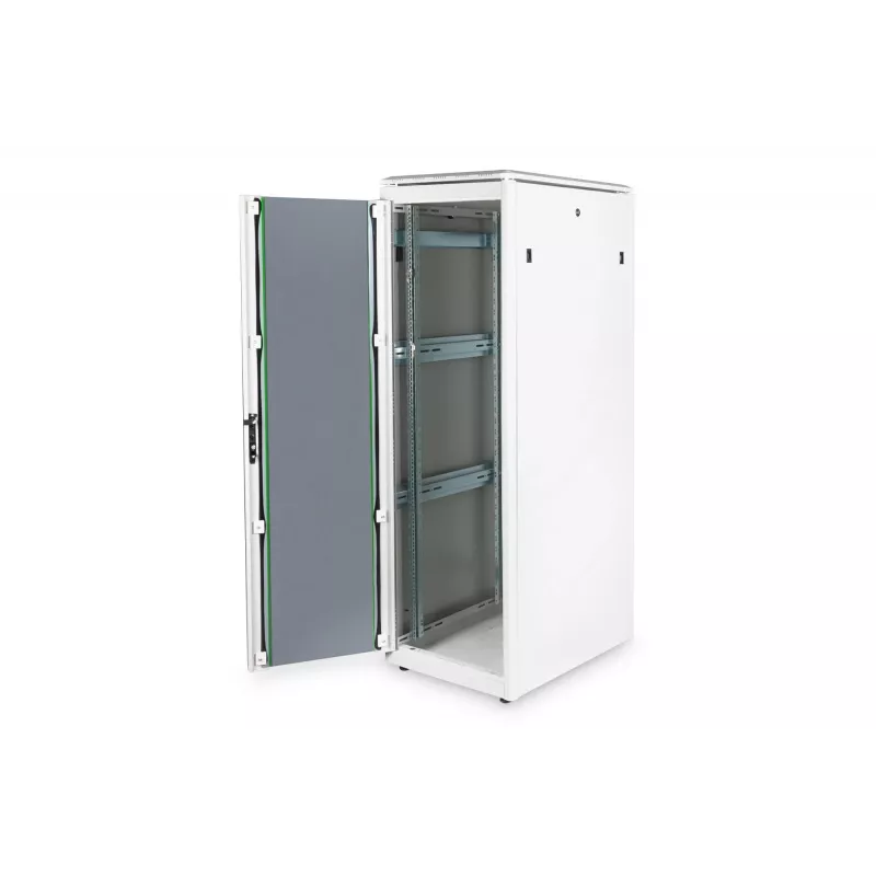 DIGITUS 36HE Unique verkkokaappi 600x800mm lasiovi harmaa