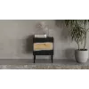 Cama INSERTO yöpöytä, 2 kpl, 50x40x61.5 cm, musta + LED