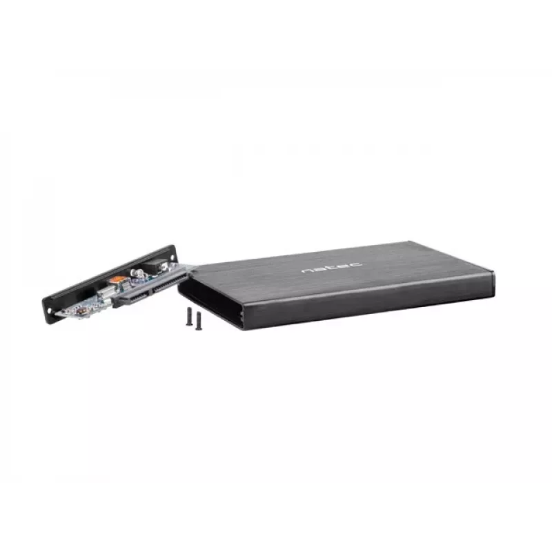 NATEC RHINO GO kotelo USB 3.0 2,5'' SATA HDD/SSD, musta alumiini
