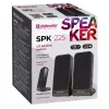 DEFENDER SPK-225 johdolliset 2.0-kaiuttimet, 4 W RMS, USB/DC 5 V, 3,5 mm, musta