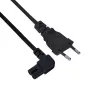 Virtakaapeli SAVIO CL-144, 3 m, kulmikas 2-napainen IEC tyyppi E -pistokkeeseen, musta