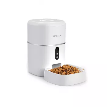 Automaattinen ruokinta-automaatti Tellur TLL331461 UltraHD-kameralla, 4 l, valkoinen