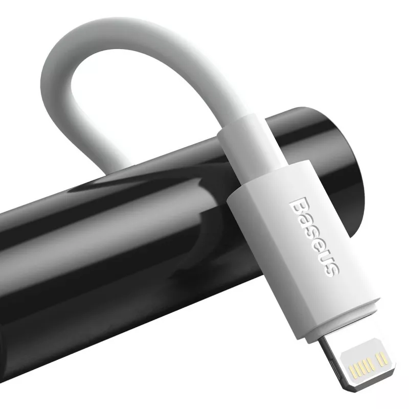 Baseus Simple Wisdom datakaapelisarja USB-C - Lightning PD 20W (2 kpl/pakkaus) 1,5m valkoinen