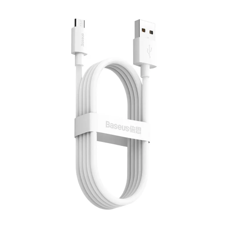 USB-A - Micro-USB-B -kaapeli Baseus TZCAMZJ-02 1,5 m valkoinen