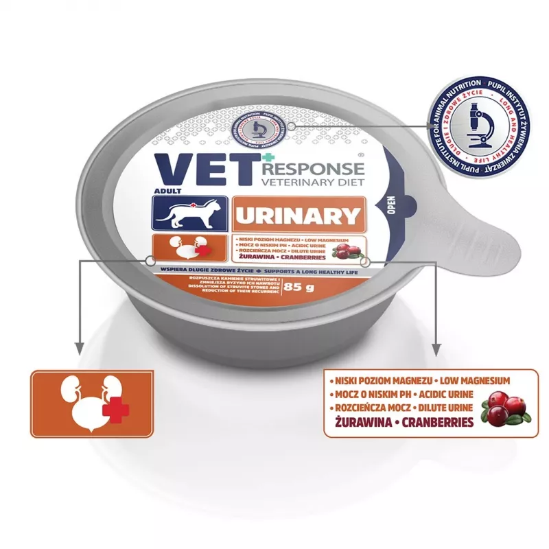VET RESPONSE Urinary - märkäruoka kissoille - 85 g