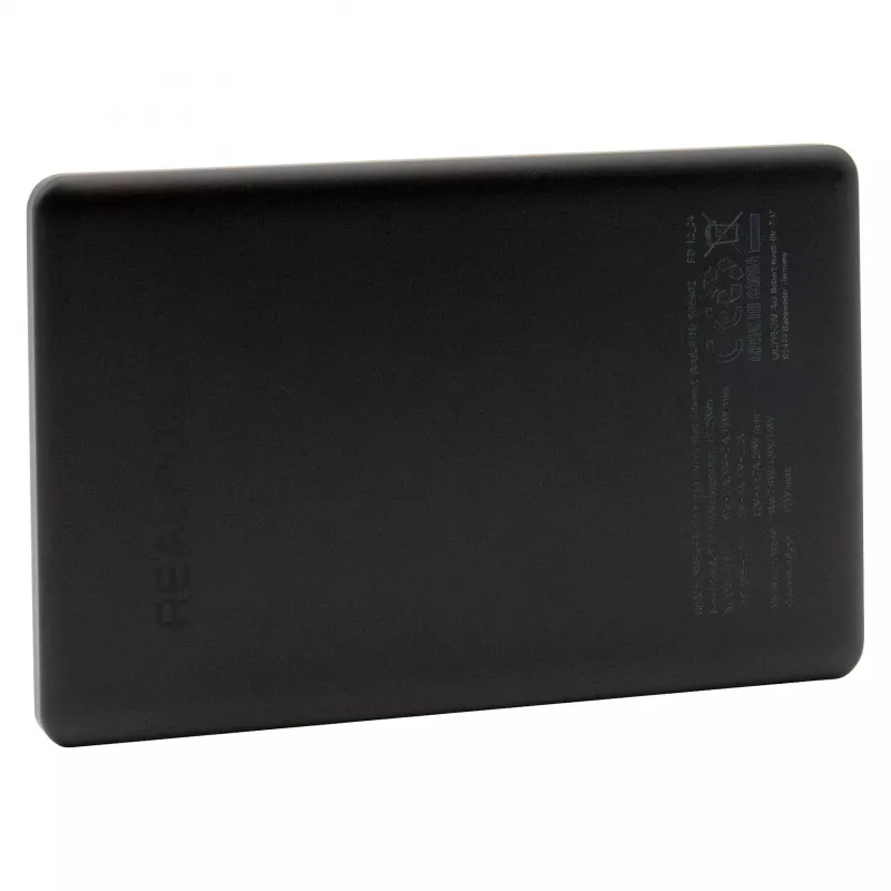 RealPower PB-5000 MAG Ultra Slim varavirta 5000 mAh, langaton lataus, USB-C, 20 W, musta
