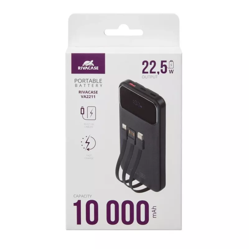 Power Bank USB 10000MAH/VA2211 musta Rivacase