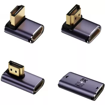 HDMI Type-A - HDMI Type-A -kaapelisovitin 4smarts 541489, harmaa, 4 kpl, 40 g