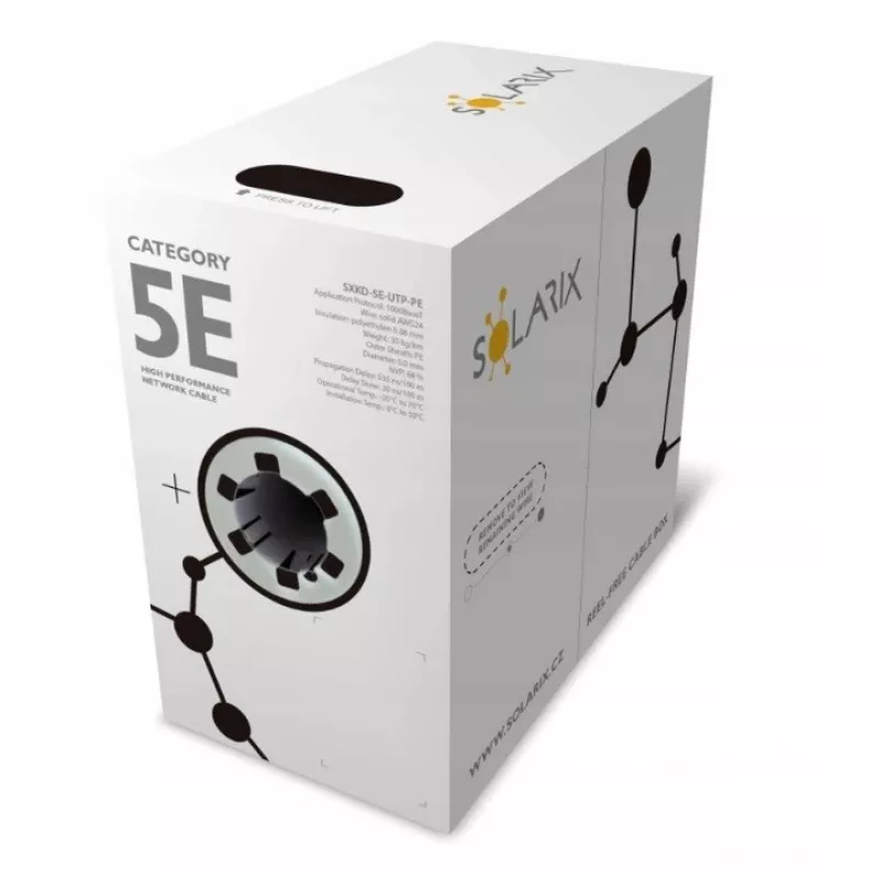 Verkkokaapeli Solarix SXKD-5E-UTP-PE UTP CAT5E 305m musta