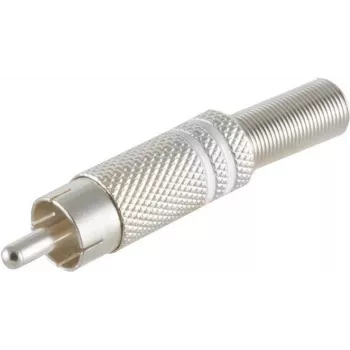 RCA (Cinch) -pistoke ShiverPeaks 52000-W — metallikotelo, 6 mm, valkoinen