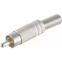 RCA (Cinch) -pistoke ShiverPeaks 52000-W — metallikotelo, 6 mm, valkoinen